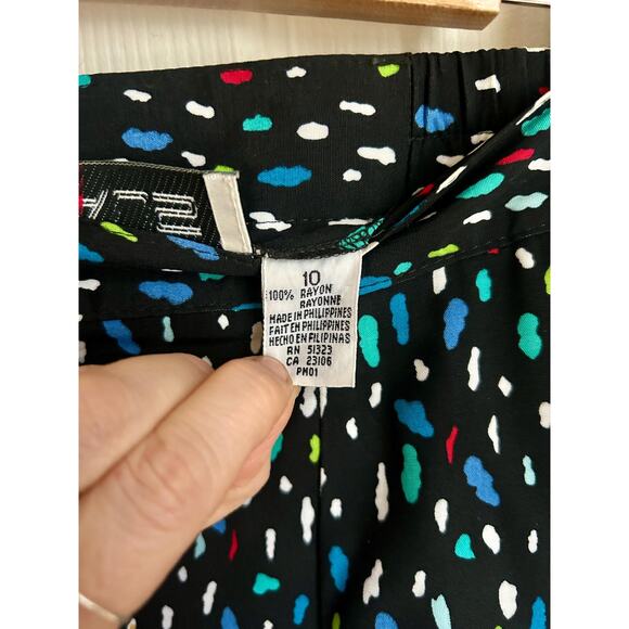 Vintage 100% Rayon Skirt with Confetti Pattern Size M/L| 80's 90's Style - Picture 5 of 8